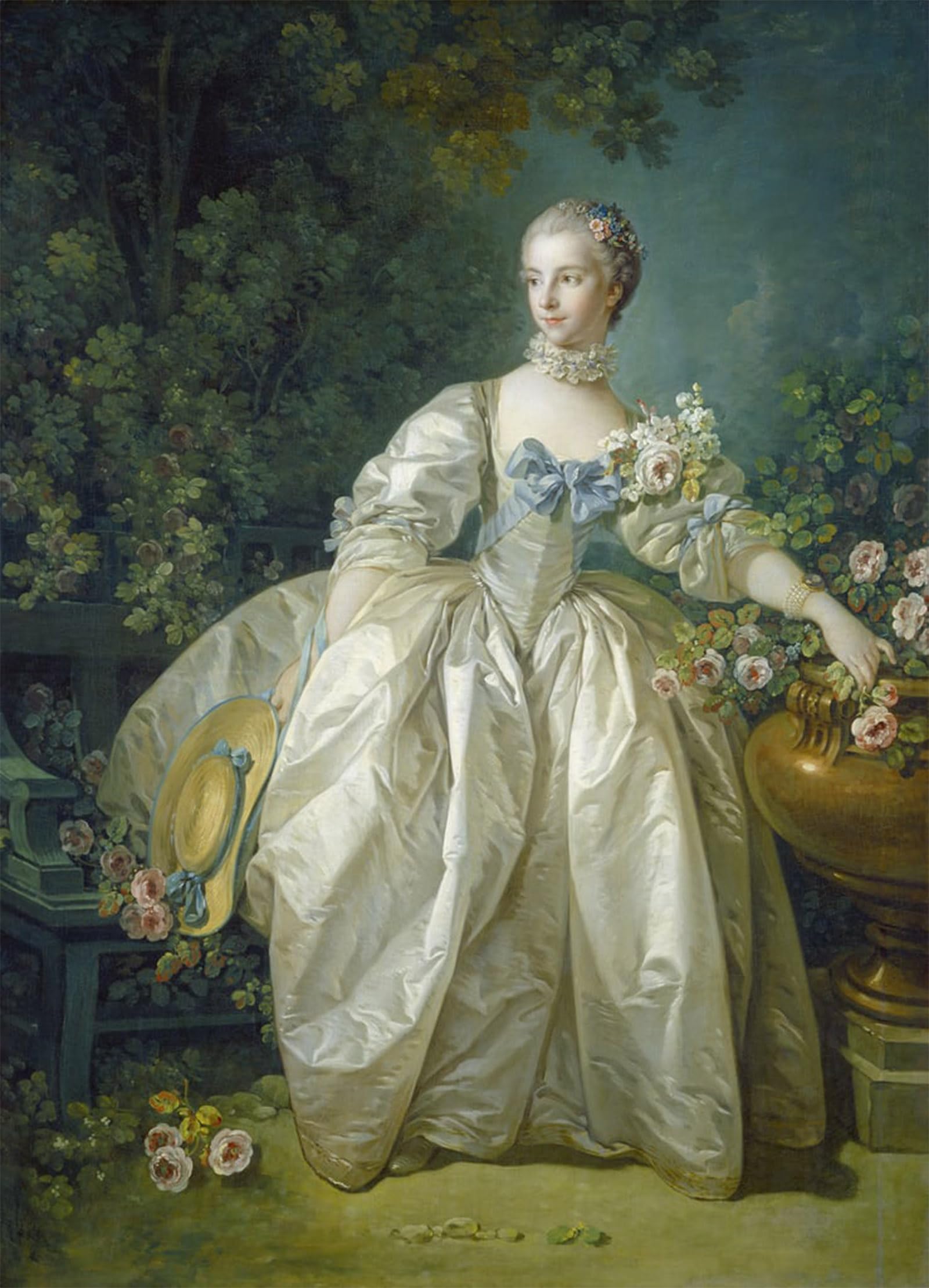 POSTERIIk Famous Animal Posters Vintage Picture Madame Bergeret by François Boucher Modern Wall Decor for Home Decor 60x90cm