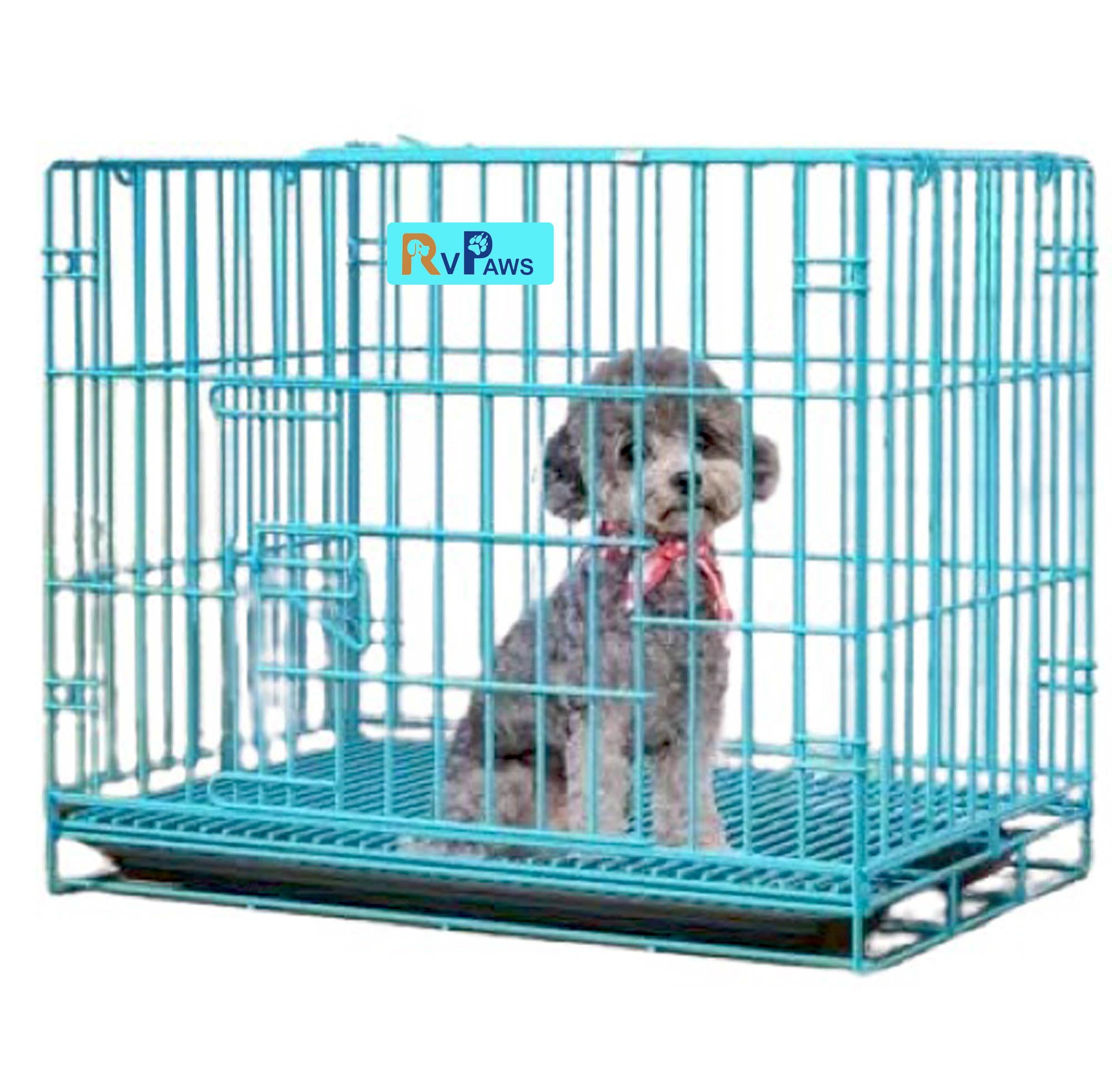 Woofy Easy to Move with Removable Tray Iron Cage/Crate/Kennel for Dog & Rabbit 18 Inch Sky Blue (B0BGWWDNCQ) Amazon Price History, Amazon Price Tracker