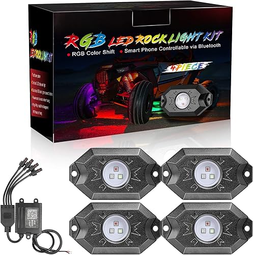 Kits de luces LED RGB con control Bluetooth, impermeables, multicolor, luces LED de neón subterráneo, luces para camión, SUV, ATV, UTV, barco,