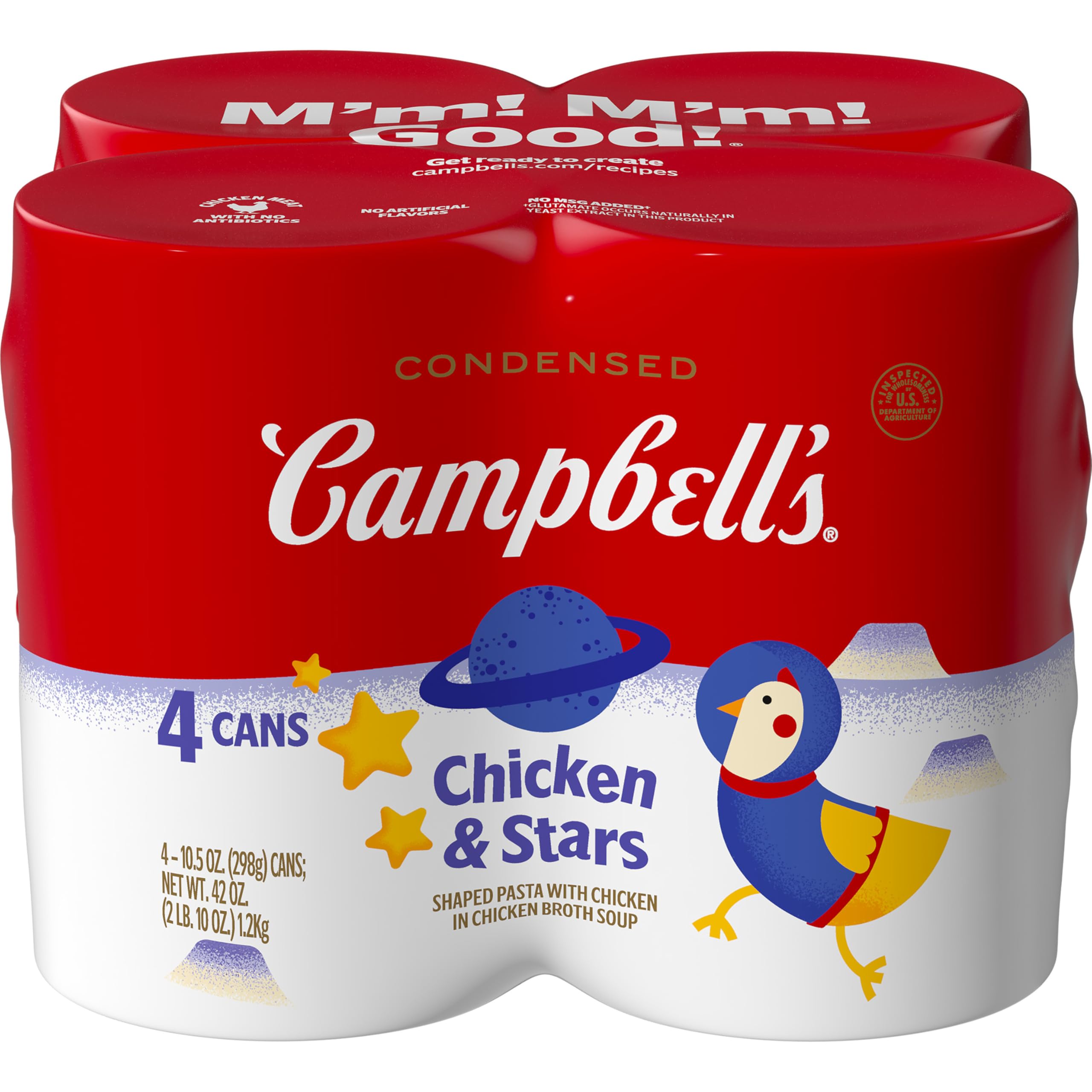 Campbell’s Condensed Kids Chicken and Stars Soup, 10.5 oz Can (4 Pack)