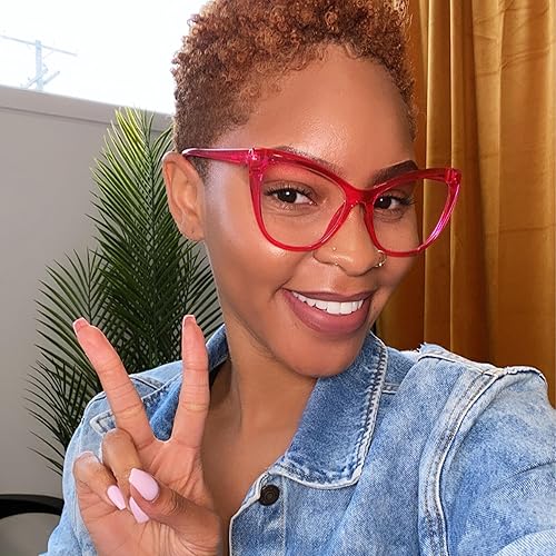 Miniatura 3 de Zeelool Elegantes TR90 - Gafas de gran tamaño con bloqueo de luz azul ojo de gato para computadora y juegos para mujer, Shelby OT414973