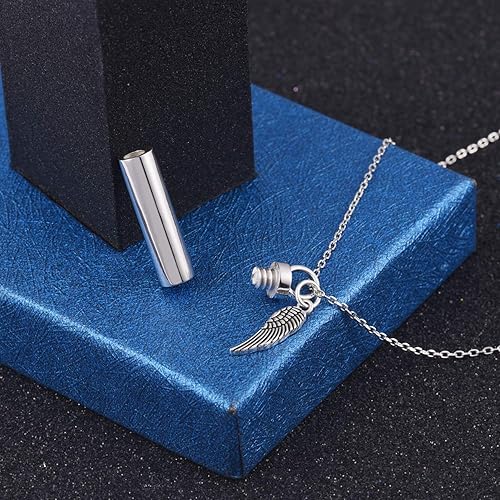 Miniatura 3 de Collar minimalista de plata de ley 925 con colgante de urna de ceniza, recuerdo de cenizas conmemorativas, exquisita joyería de cremación