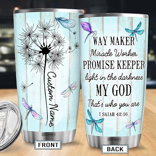 Vista 48 de BECHUSKY Vaso cristiano con versículo bíblico, regalos florales para mujeres, inspirador de fe, niña religiosa, mamá en cumpleaños, Pascua, Navidad