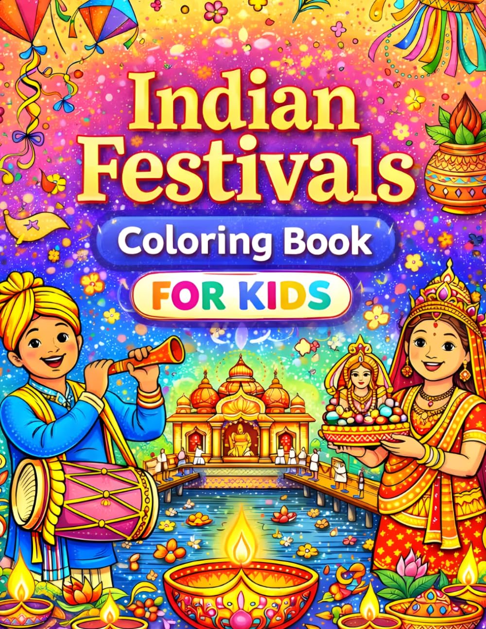 Indian Festivals Coloring Book for Kids