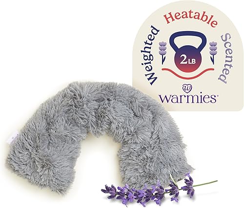 warmies Envoltura para cuello y hombros para microondas - Almohadilla de felpa térmica y refrescante para calmar la relajación - Calentador de