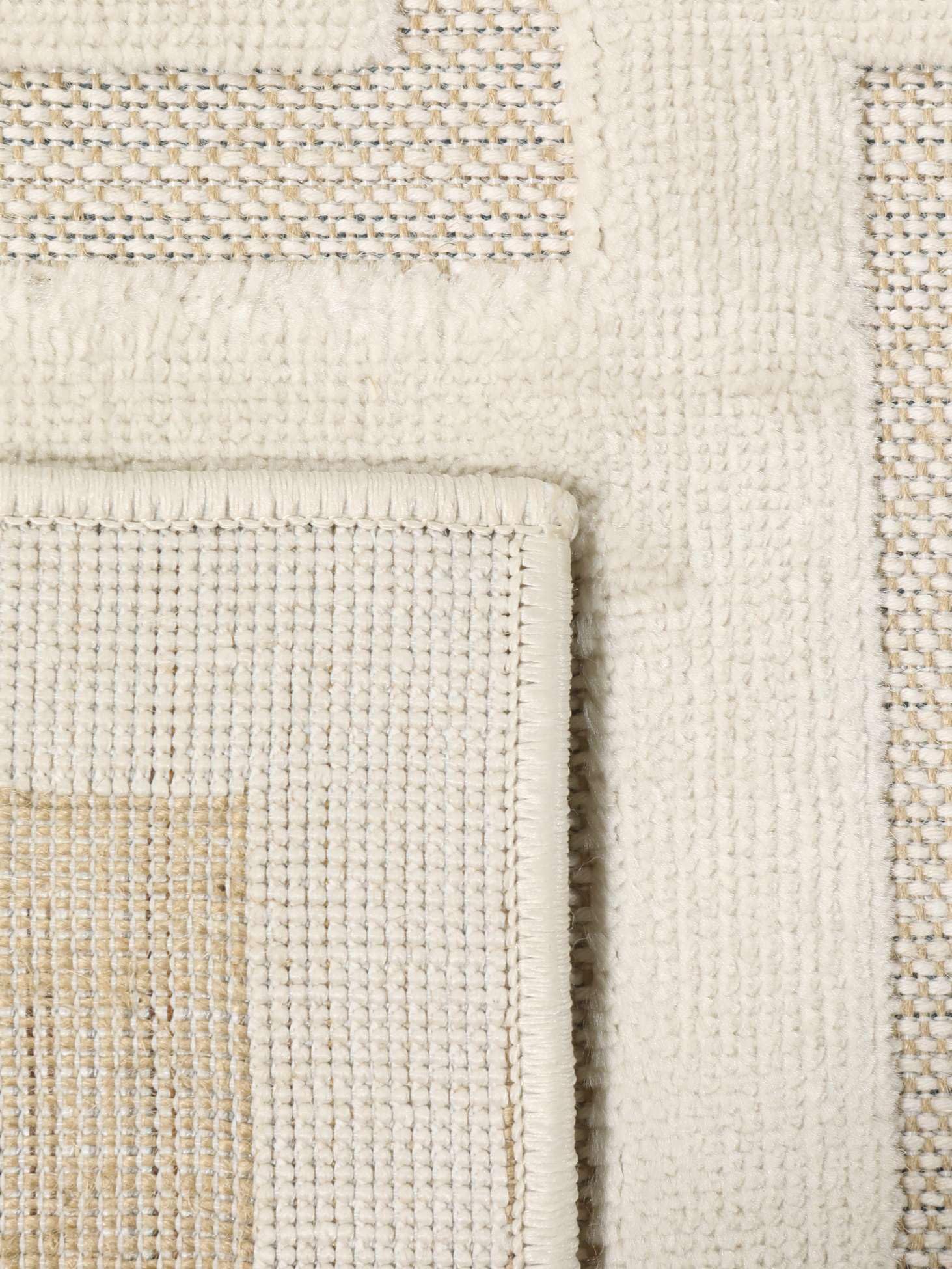 RugVista Dakari Alfombra, 200 x 200 cm, Blanco Crema | Cuadrado, Pelo medio, Limpieza en seco, Oeko-Tex 100