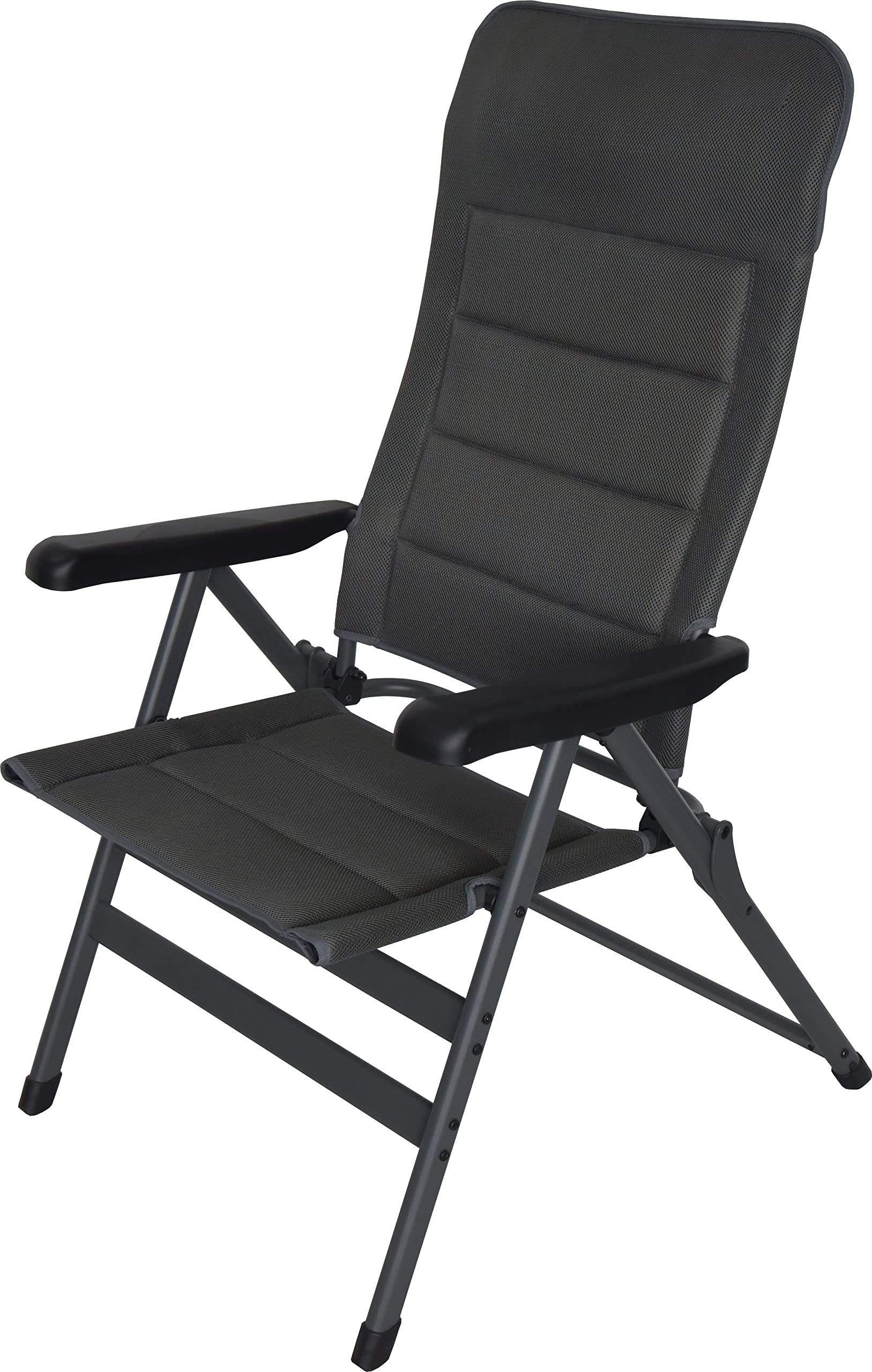 HOMECALL Chaise Pliante Reclinable Mesh - Aluminium, 5 Positions, Portée 150kg, Pour Camping/Caravane