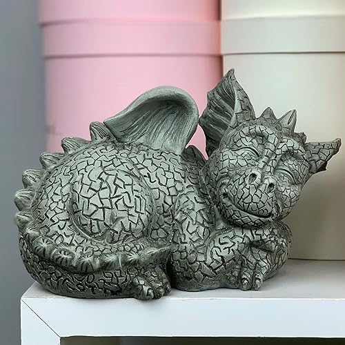 Miniatura 8 de Estatua de dragón como adornos de patio o hogar, decoración de jardín para exteriores (decoración de dragón en forma de estatuas de jardín al aire