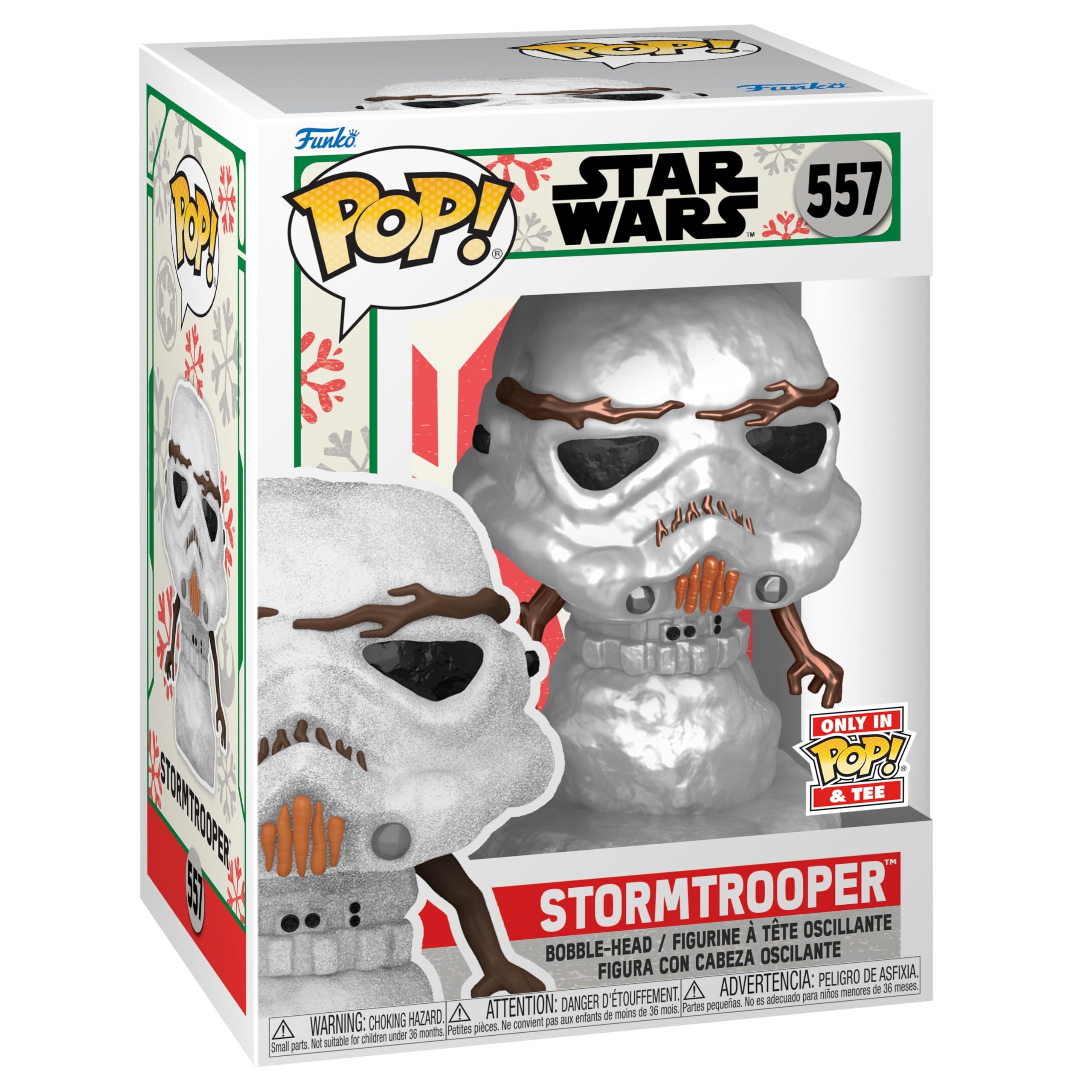 Funko POP! & Tee: Star Wars, Holiday Stormtrooper, Metallic, Medium, T-Shirt, Clothes With Collectable Vinyl Figure - Image 3