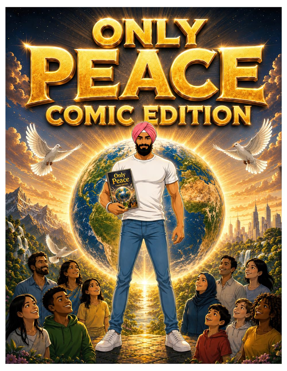 Only Peace Comic Edition: An Inspirational Comic Book About Peace, Humanity, Kindness, Global Unity, and the Future of Earth (KNOWLEDGE IN MY VEINS)