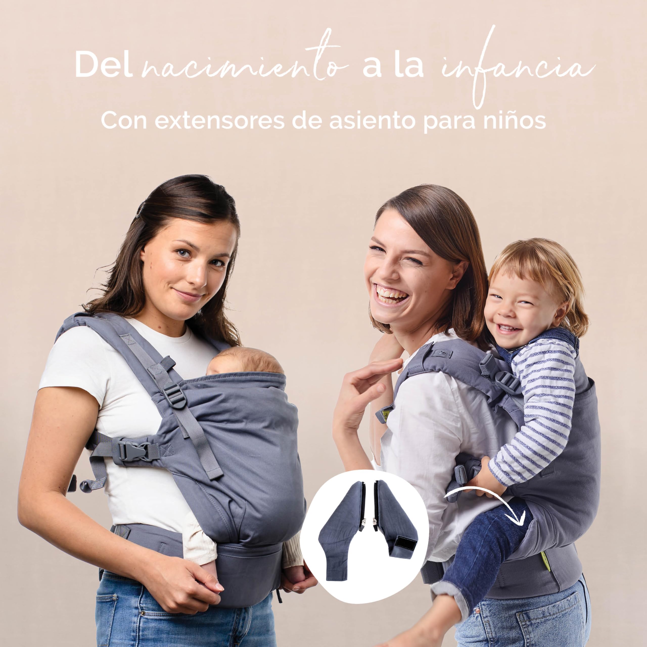 Boba X Mochila Portabebés, Porta Bebés Recién Nacidos y Niños Pequeños, Mochila de Porteo para Bebé, Marsupio de Bebé Ajustable, Portabebés Ergonómico, Portabebés para Peques de 3-21 kg - 3