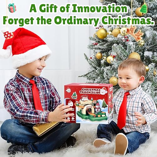 Miniatura 8 de Regalo de Navidad para niños de 3 años  Pista de carreras magnética para niños pequeños, juguetes educativos para nietos, juguetes Montessori para