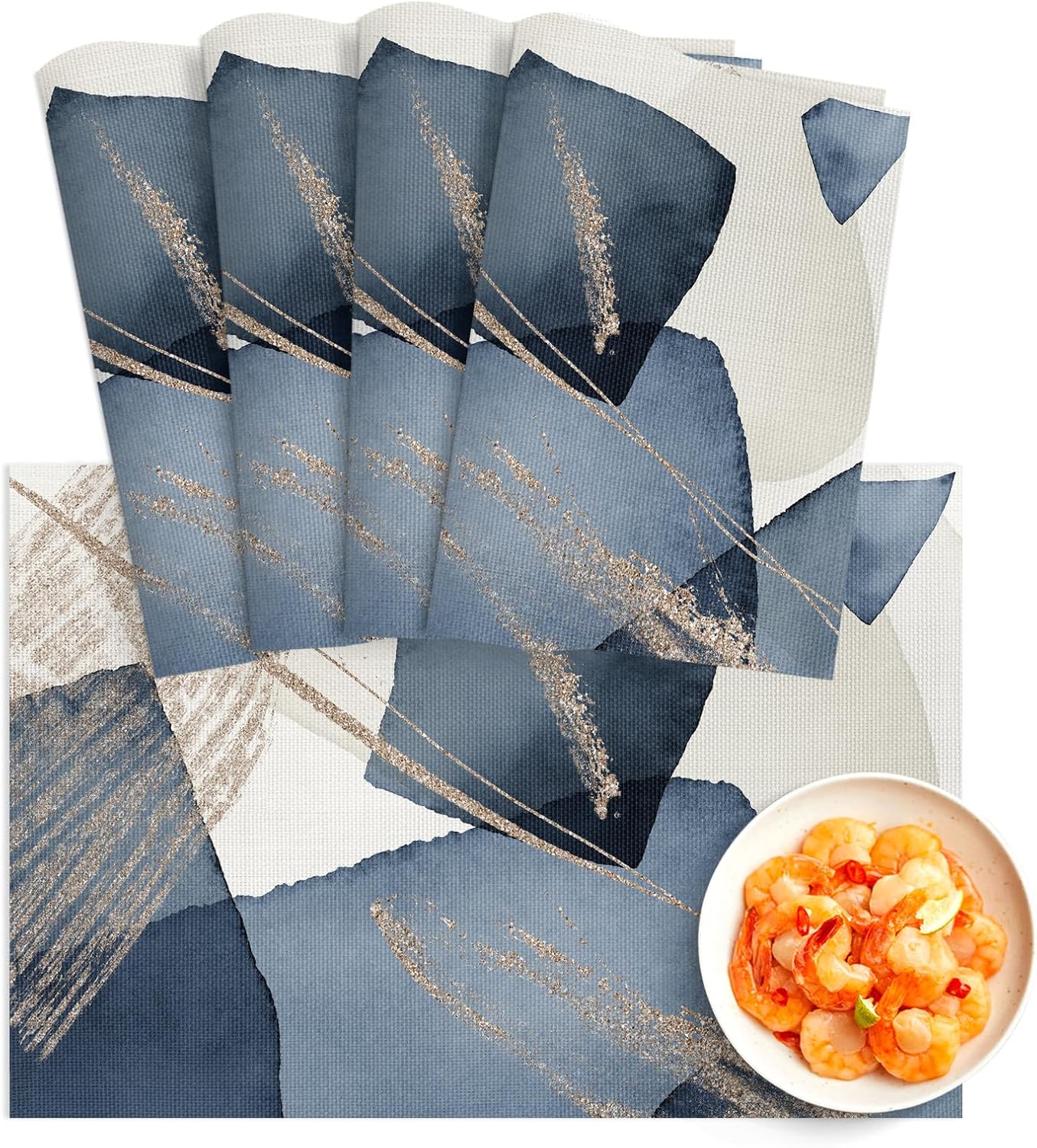 Abstract Geometric Squares PVC Placemats for Dining Tables