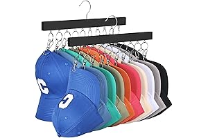 2 Pack Space-Saving Hat Organizer with 10 Clips