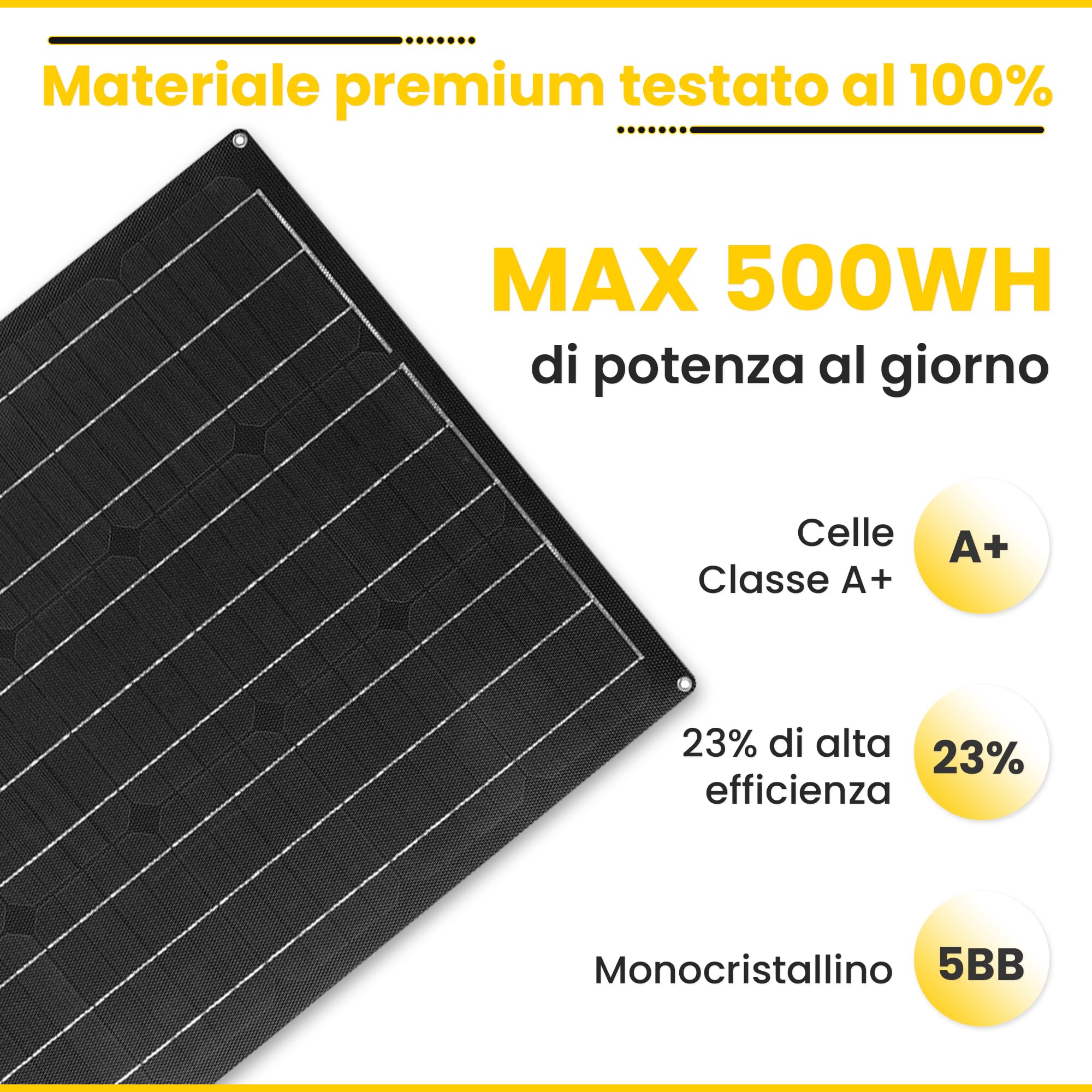 Offgridtec PCB-ETFE - Pannello solare semiflexibles 36 V 50 W per camper
