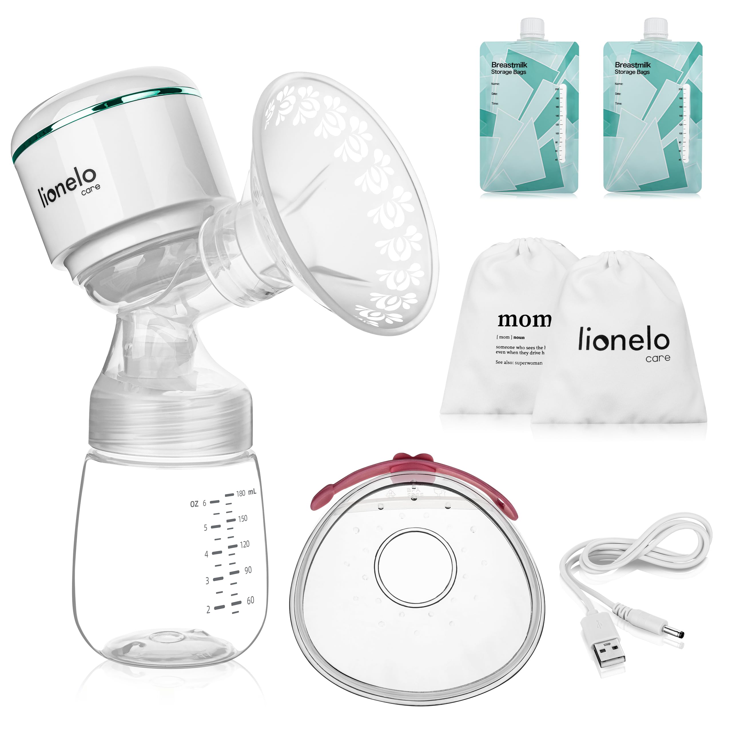 Lionelo Fidi Free - Elektrische Borstkolf - 2 Werkingsstanden Massagefunctie 5 Versstelbare Niveaus Van Kracht 3 Verschillende Maten Van