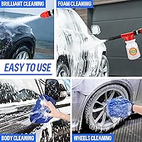 Vista 7 de Car Wash Foam Gun/Hose Sprayer, 16 IN 1 Cannon, Adjustable with 2.5-6 Ratio Dial Foam Blaster, 1L Bottle, Nozzles, Mitten, 1/2” Quick Connector for