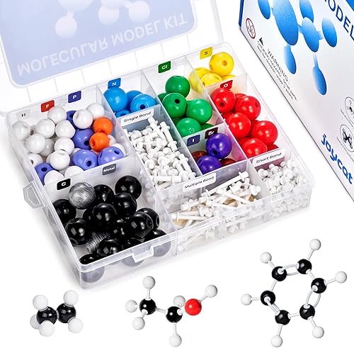 JoyCat Kit de modelo molecular (238 piezas), regalos de ciencia de moléculas de química orgánica para estudiantes y profesores de química orgánica e