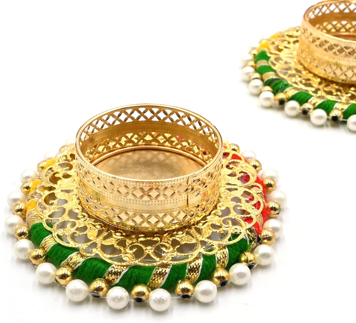 Pack of 20 Indian Decorative Tea Light Candle Holders Traditional Handmade Diya Lamp for Pooja, Diwali Decoration and Festival Gifts for Home