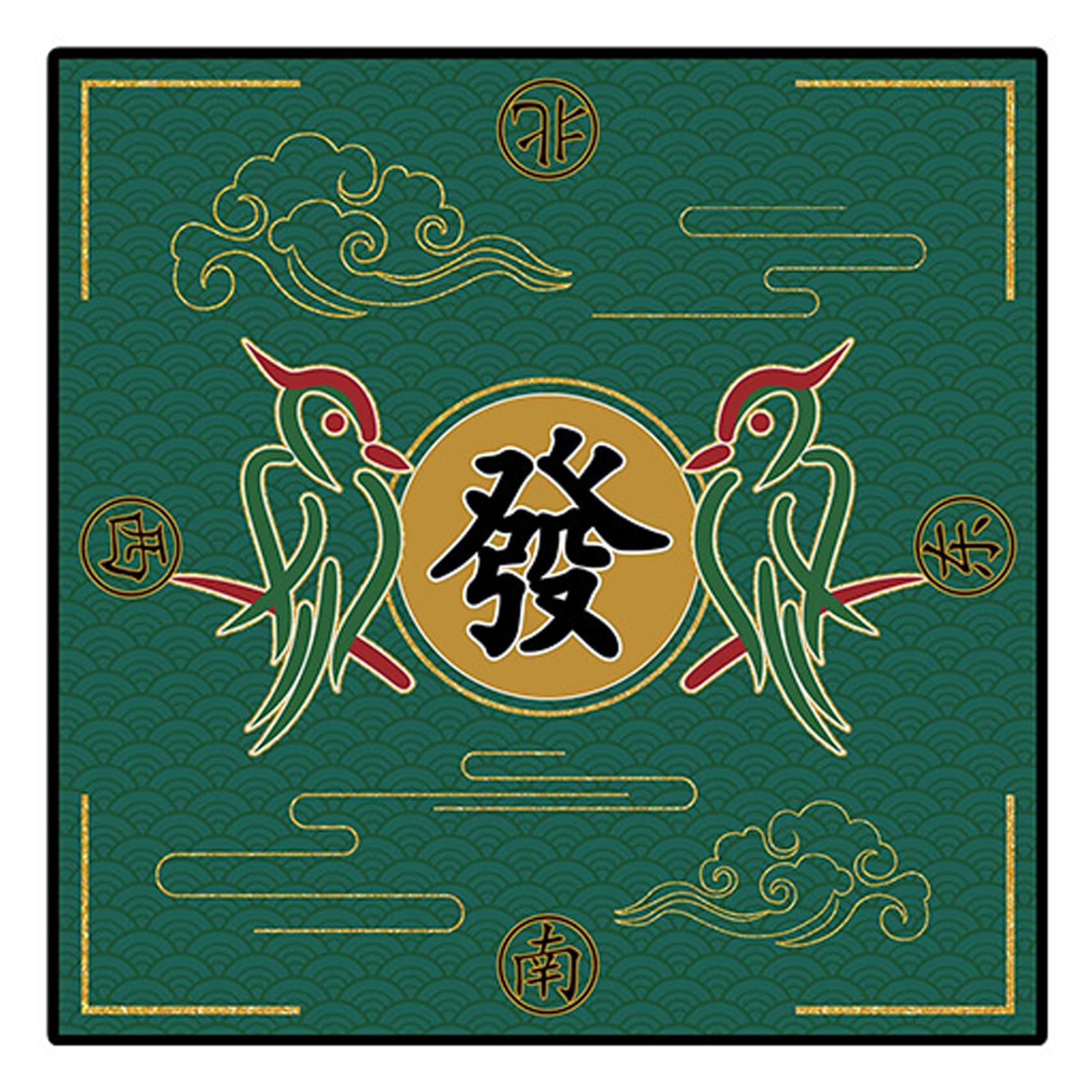 Peosaard Board Game Mat, Mahjong Mat 27.6x27.6'' Anti Slip Mahjong Table Noise Reduction Table Cover Poker Domino Board Game for Card, and Tile Games, For