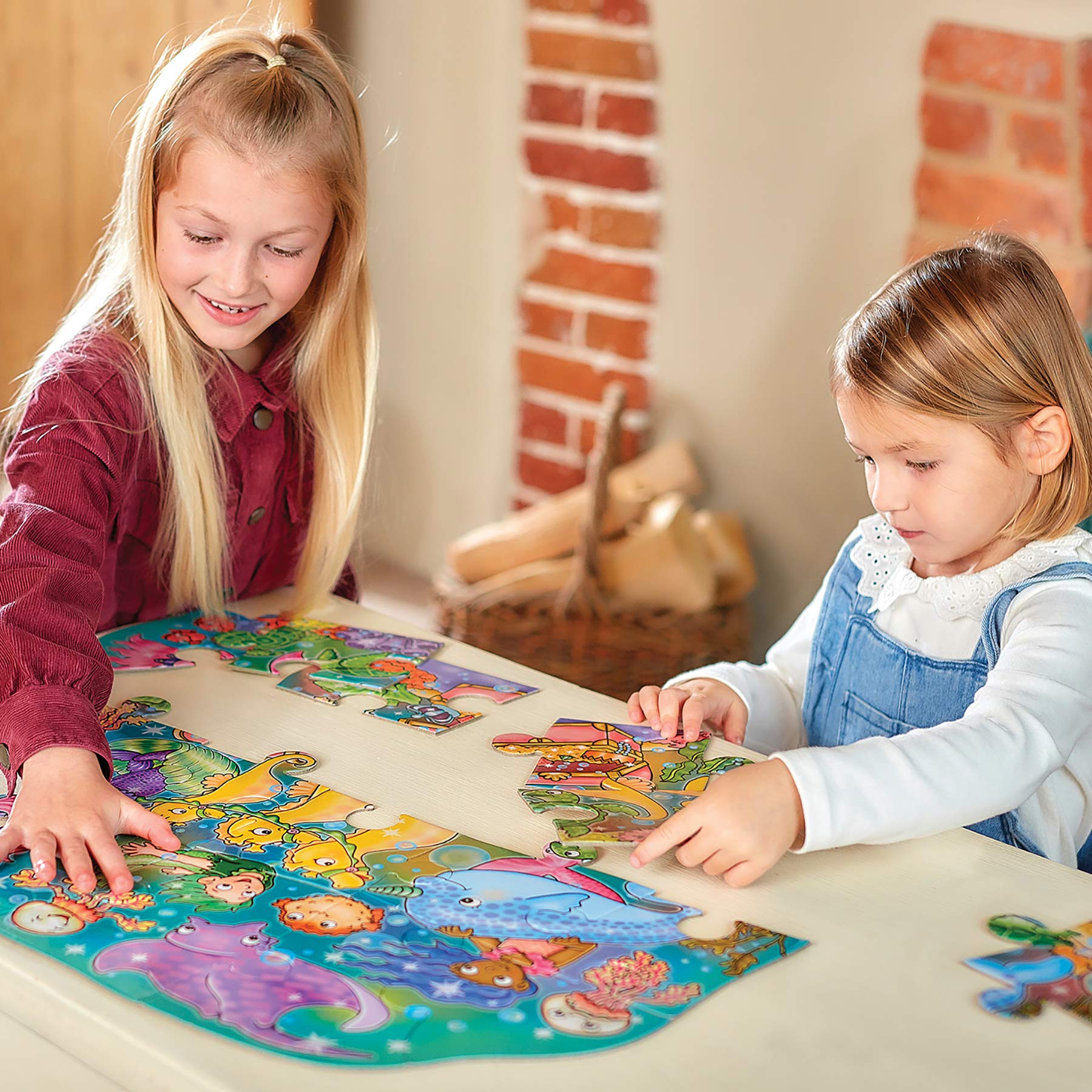 Orchard Toys Mermaid Fun Jigsaw Puzzle, 15-Piece Puzzle For Kids Ages 2+, Features Giant Poster, Develops Hand-Eye Coordination, Educational Puzzle