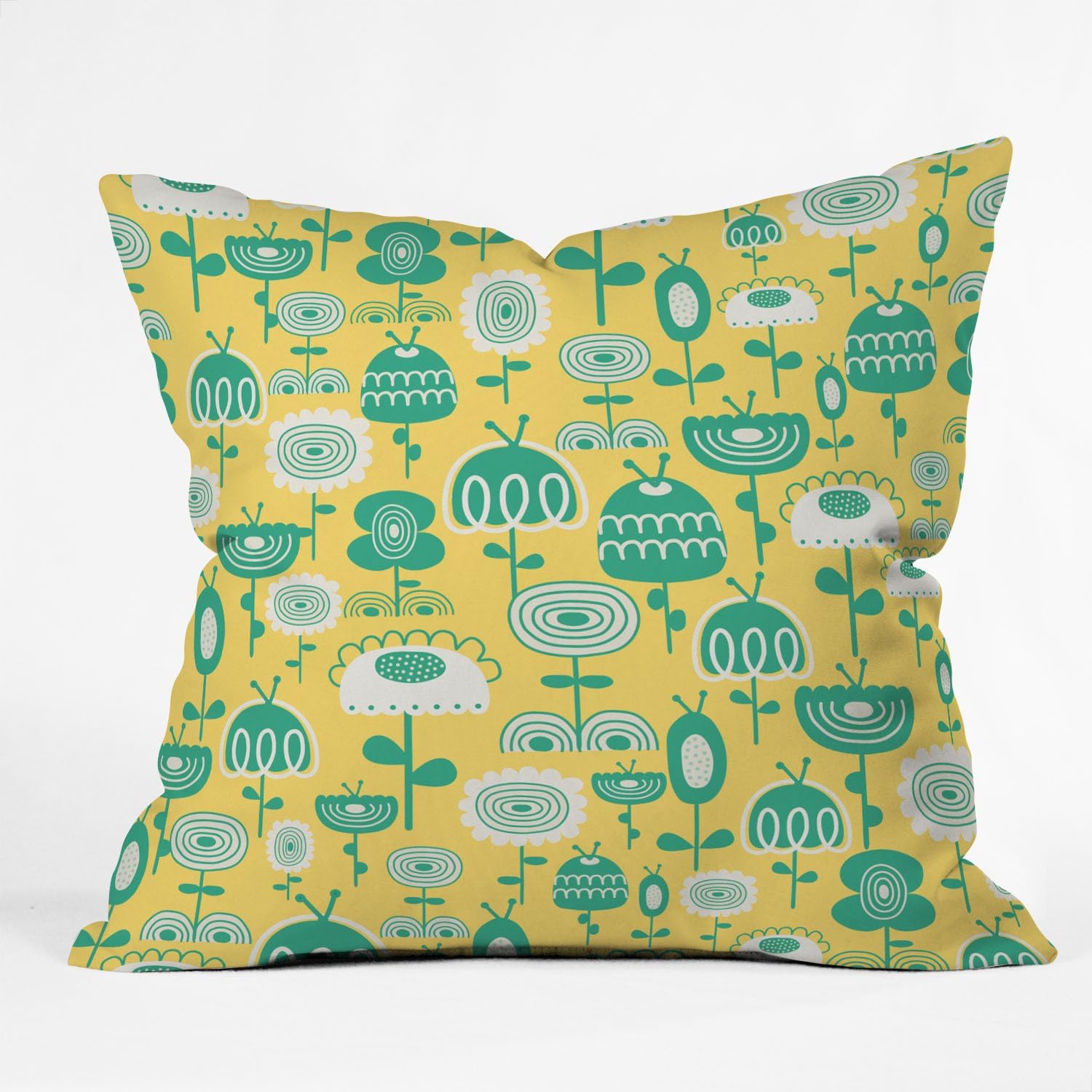 Deny Designs Gabriela Larios Crown Of Fishes Throw Pillow, 18 x 18