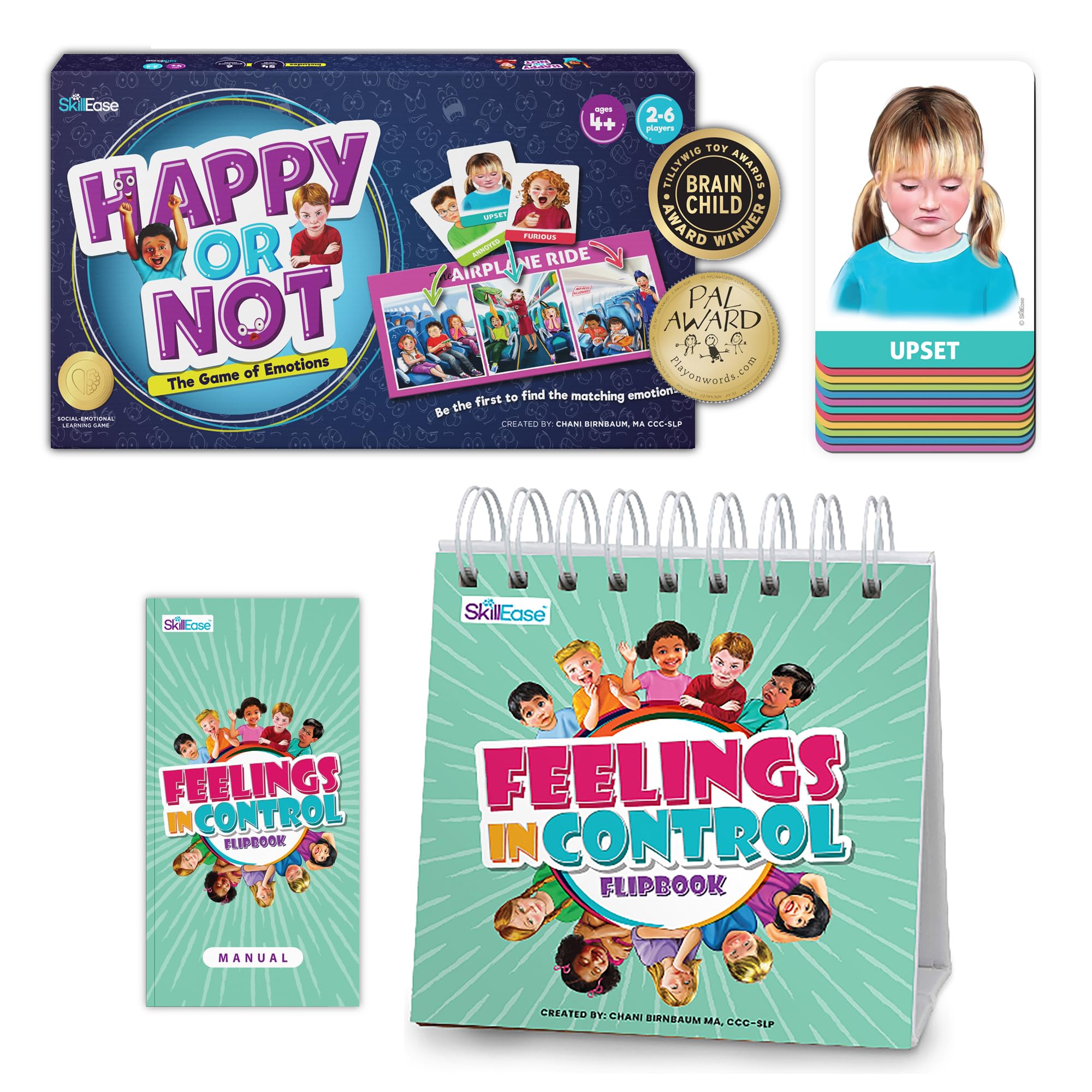 Feelings in Control Flipbook and Happy or Not Game, Build Social Skills and Social Emotinal Learning Through Fun, Great for Homeschooling, Feelings and Emotions Game