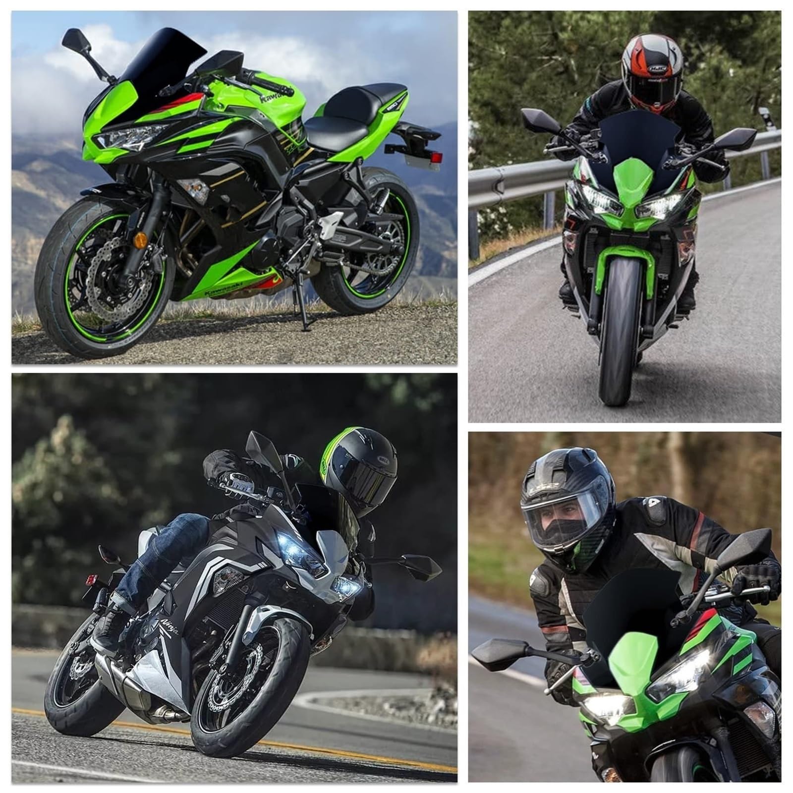 Deflektor motocykla Szyba przednia motocykla Pasuje do Kawasaki Pasuje do Ninja 650 ER6F 2020-2024 Osłona osłony przedniej szyby spojler przedłużający szyba przednia