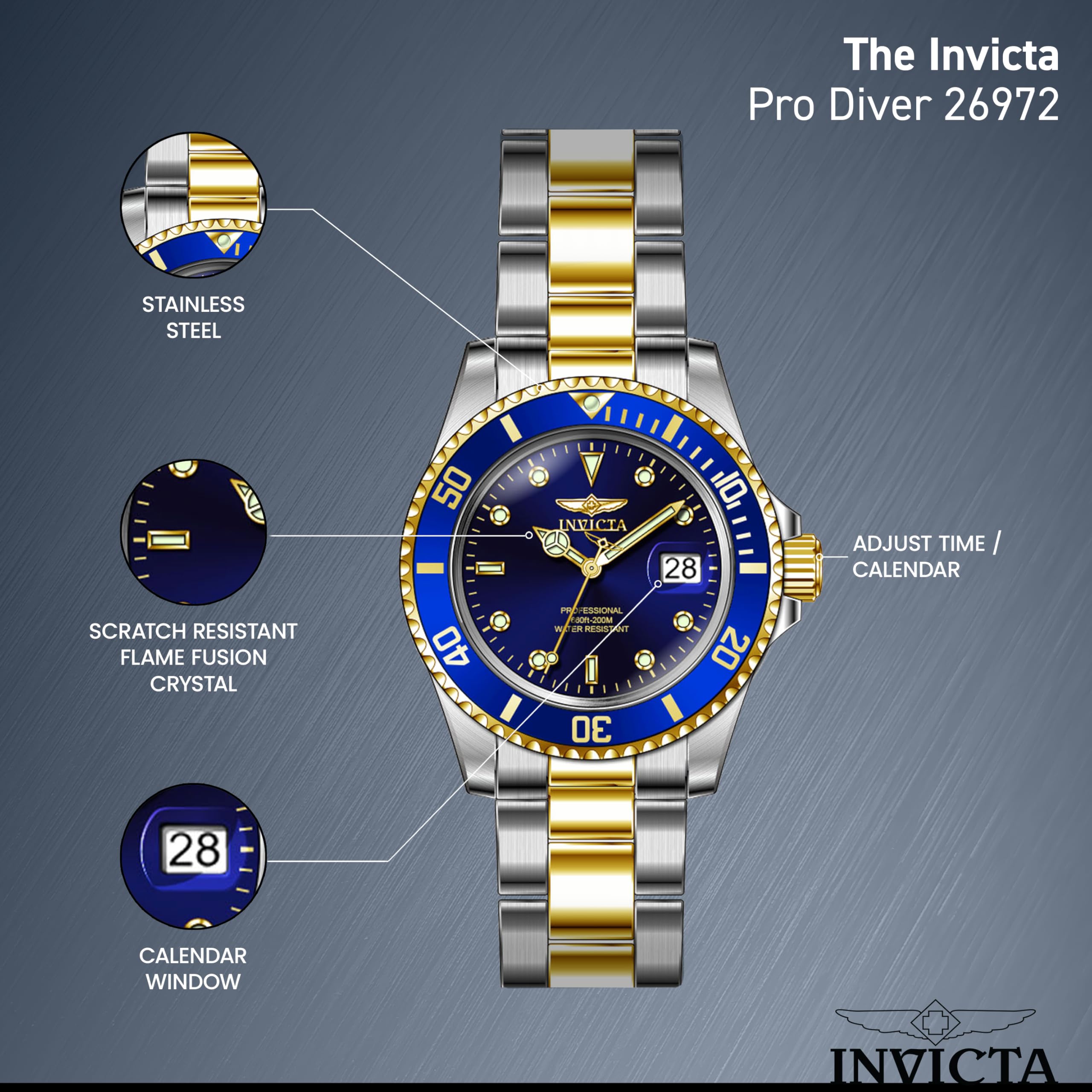 Invicta Pro Diver 26970 Men's Quartz Watch - 40 mm