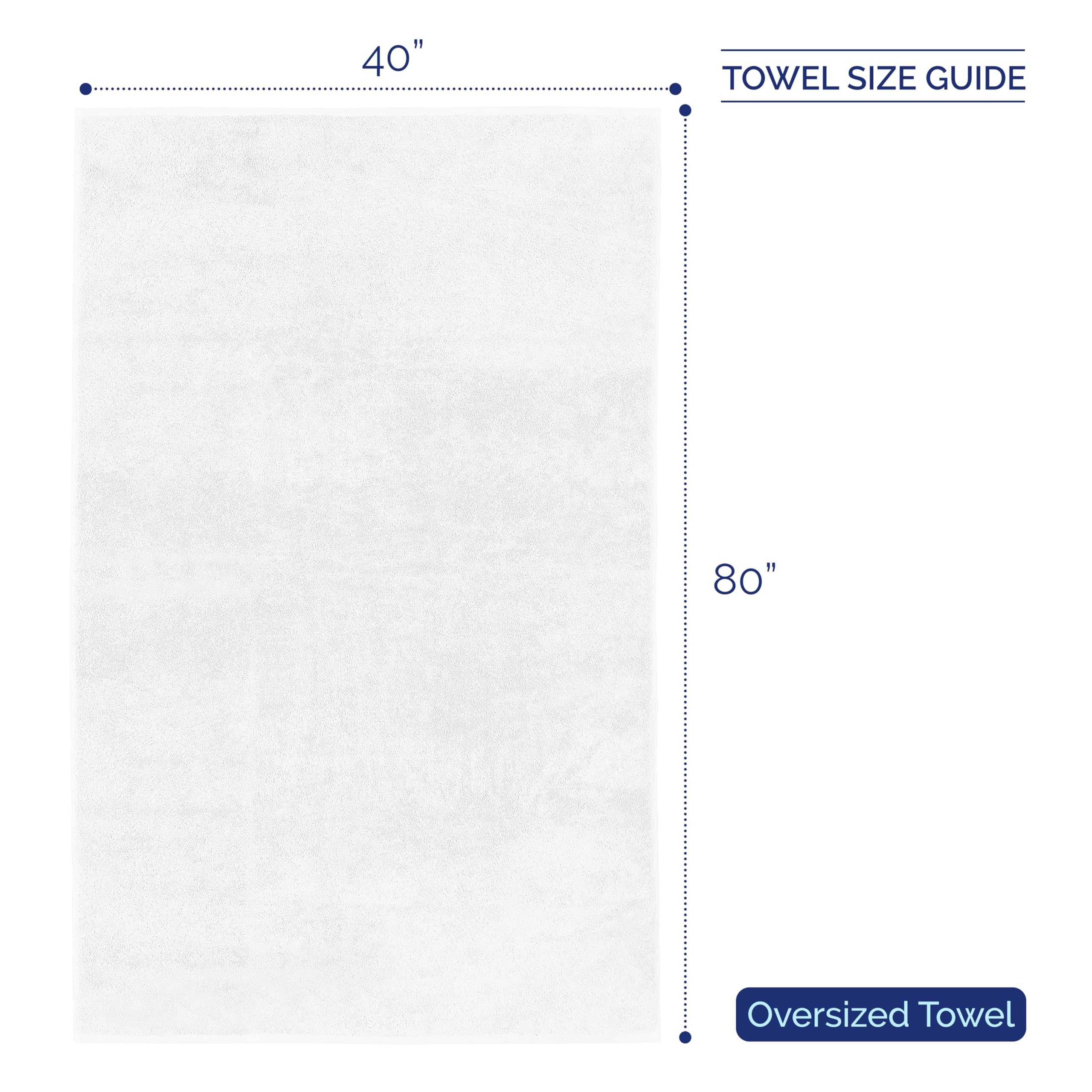 Elegant Comfort Toallas de baño de Gran tamaño de 1 Pieza súper Suaves y Altamente absorbentes, 40 x 80 Pulgadas, lujosas Toallas de baño extragrandes de 100% algodón Turco de Calidad de Hotel y SPA
