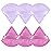 Pimoys 6 Pcs Powder Puff, Face Soft Triangle Makeup Puff Velet Makeup Sponge for Loose Powder (Purple)