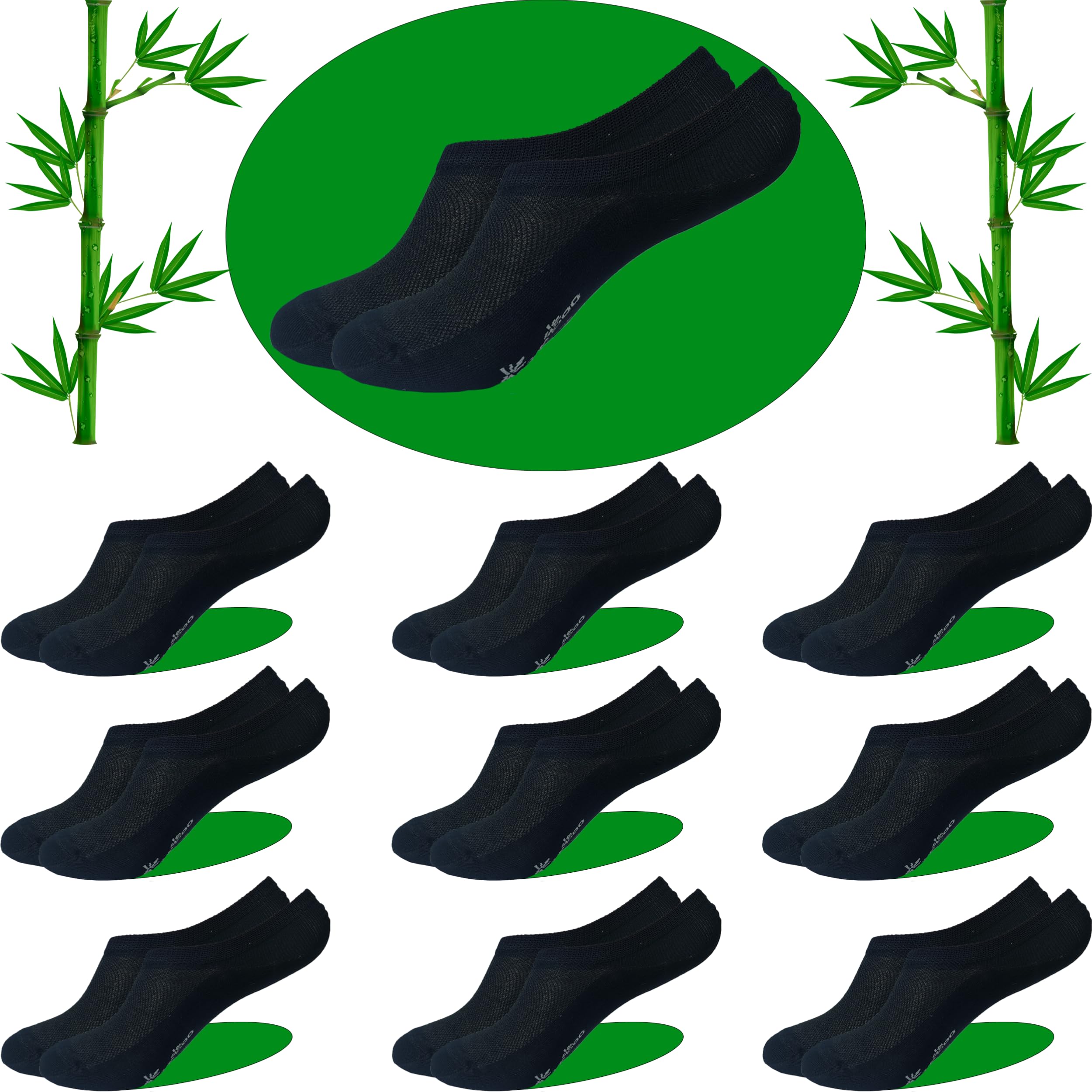 12 Pares, Calcetines Pinkies Hombre de Bambú y Calcetines Pinkies Mujer de Bambú, Calcetines Invisibles Hombre, Calcetines Invisibles Mujer con silicona, Calcetines de Verano, Suaves y Frescos