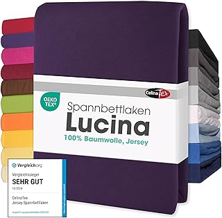 CelinaTex Lucina - Sábana bajera ajustable (200 x 200-200 x 220 cm), color lila