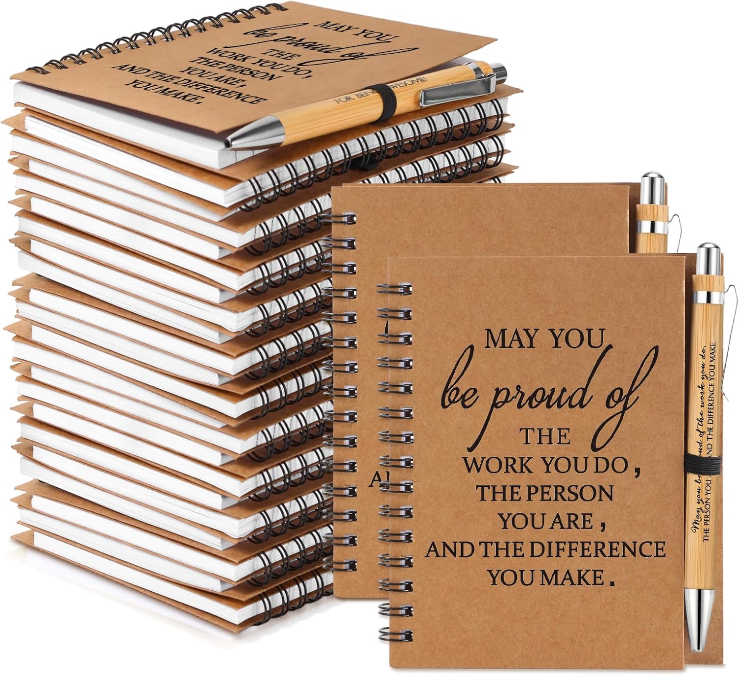 Honoson 15 Sets Employee Appreciation Gifts Appreciation Notebooks with Ballpoint Pens Mini Spiral Inspiration Journal Bulk Thank You Gifts for Vet Tech Week Employee Medical Assistant Coworker