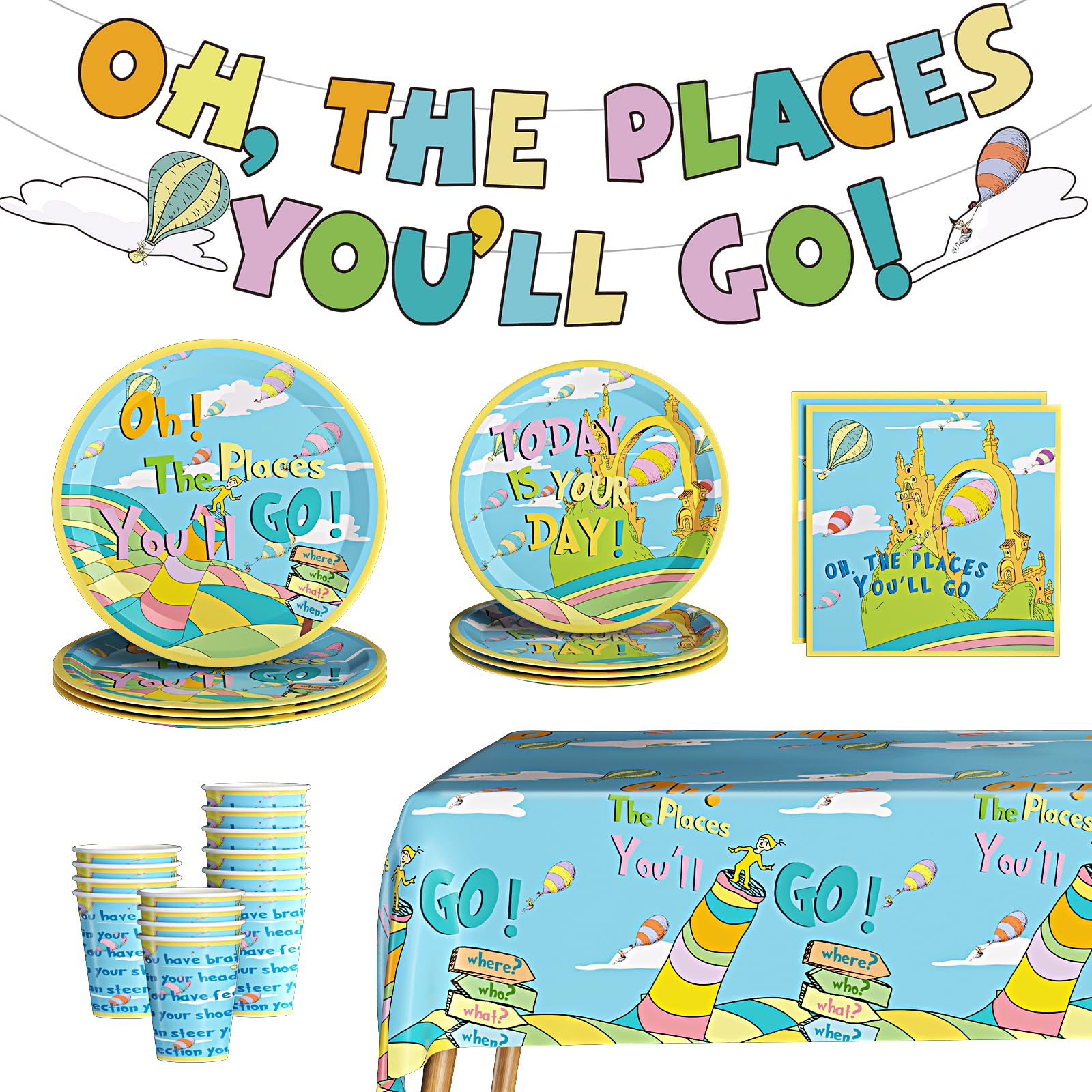 Snapklik.com : Oh The Places You Ll Go Decorations Dr Seuss Graduation ...
