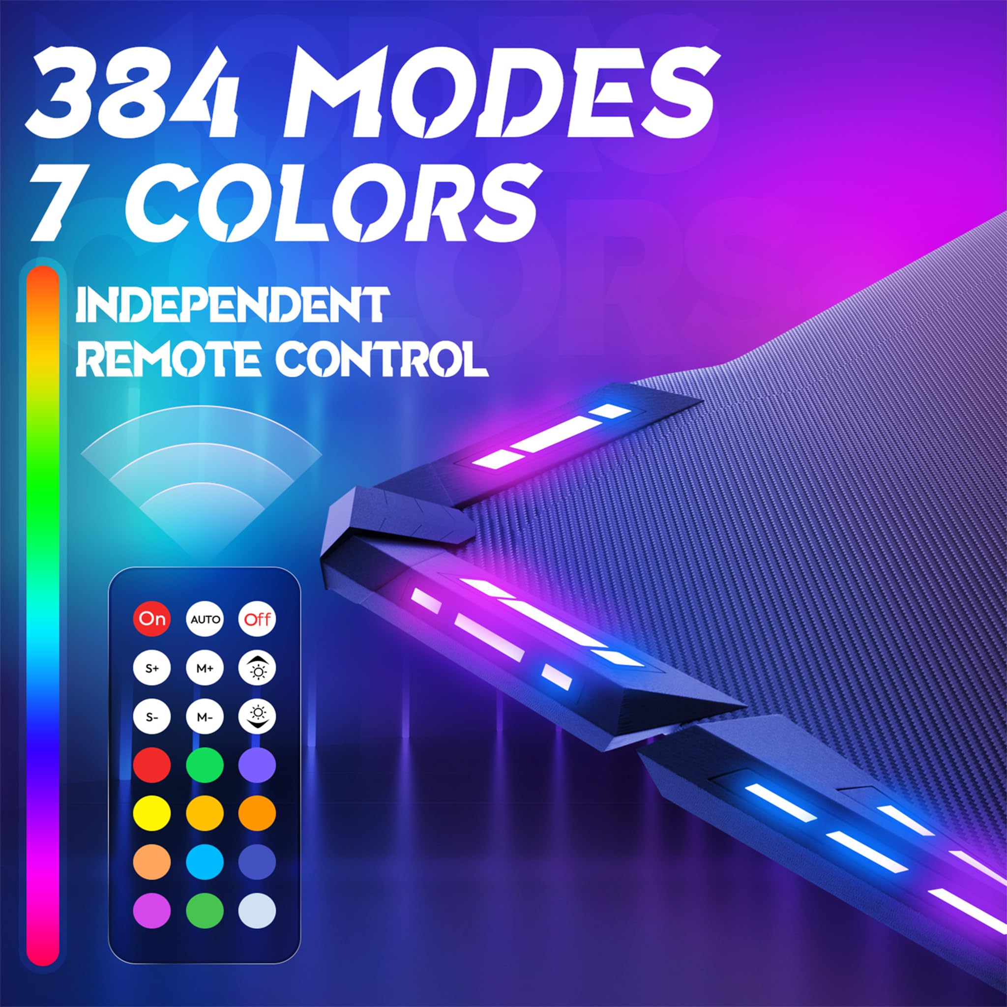 LZQ Gaming Tisch mit RGB LED 140x60 cm, Gaming Schreibtisch Ergonomischer Gamer PC Tisch mit Kohlefaser-Oberfläche, Spieltisch RGB Computertisch mit Fernbedienung & Kopfhörerhaken, Schwarz