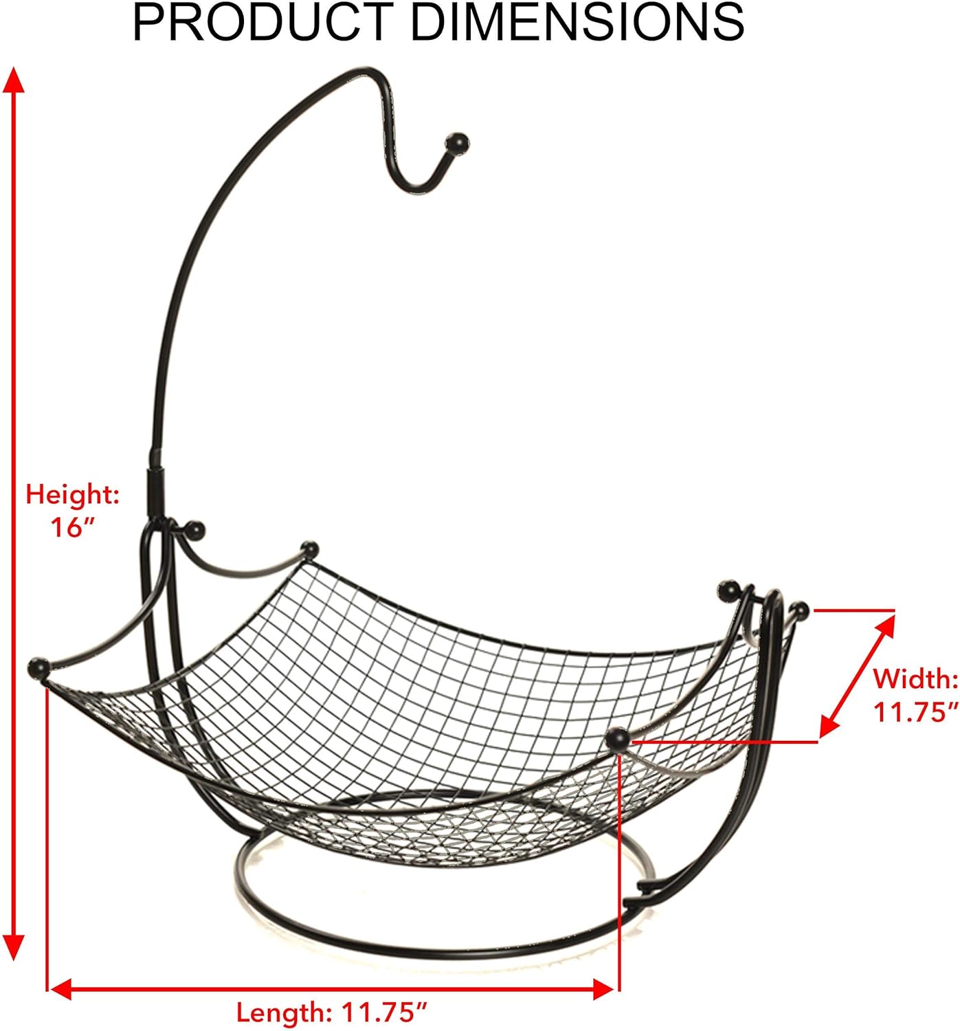 Fеаturеd Prоduсt Dinette Decor Fruit Bowl with Banana Hanger - Fruit Basket with Detachable Banana Holder - Black Chrome or Bronze Color Options (Black) Rеvіеw Dinette Decor Fruit Bowl with Banana Hanger - Fruit Basket with Detachable Banana Holder - Black Chrome or Bronze Color Options (Black)