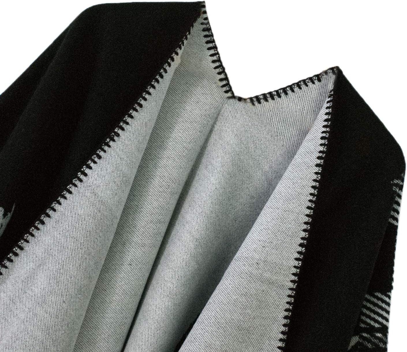 Women's Vintage Pattern Open Front Poncho Cape Shawl Winter Shawl Wraps - Image 3