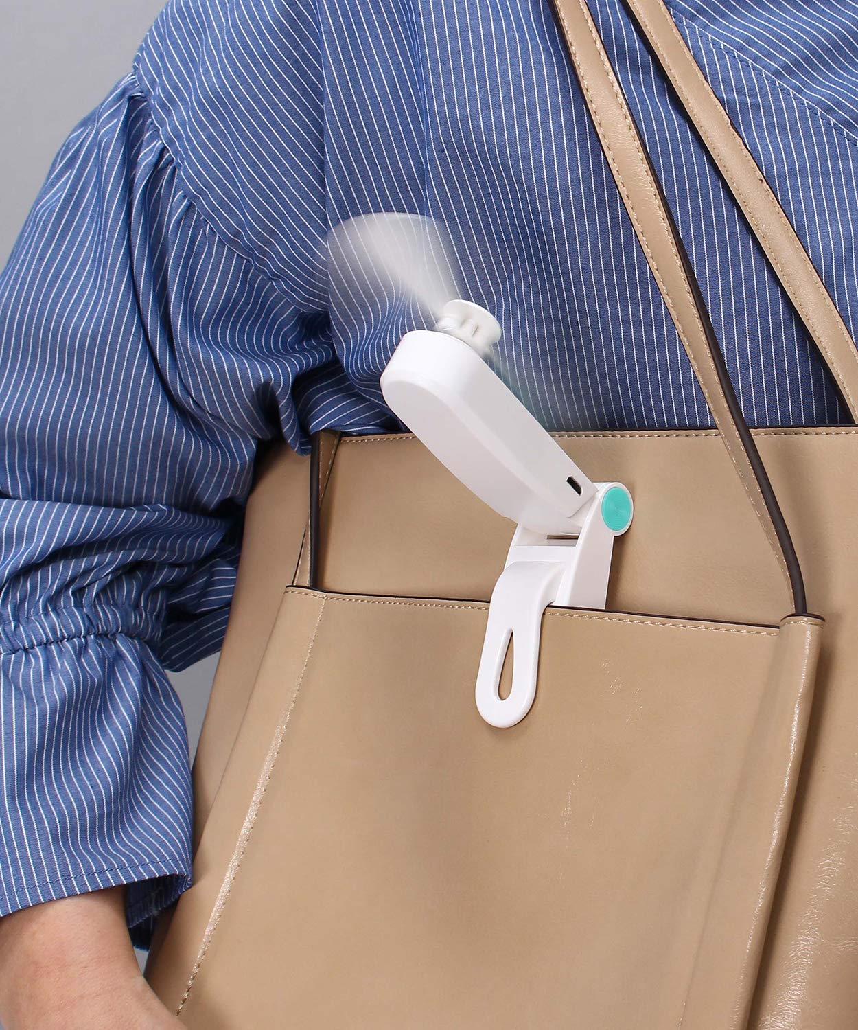 Amazon.co.jp : コジット 携帯扇風機 ホワイト 9.2cm クリップファン 