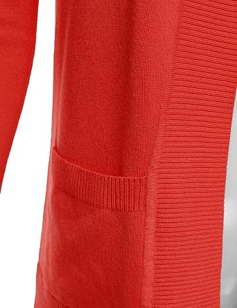 Casual Open Front Knit Cardigan Long Sleeve with Side Pockets Basic Sweater Jackets for Womens with Plus Size