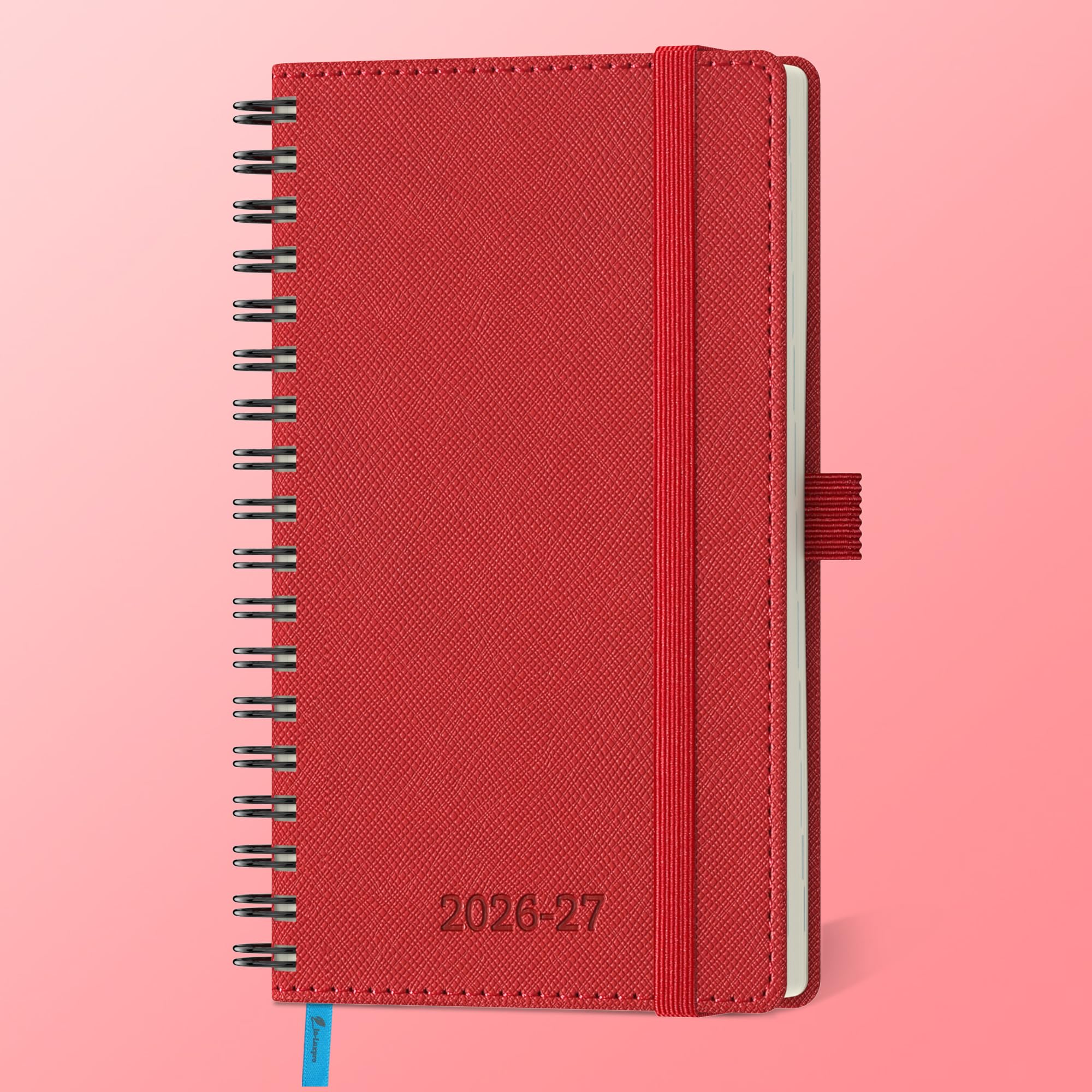 IN-LUXPRO Kalender 2025 2026 Wochenplaner,18-Monate Buchkalender (Jul.2025-Dez.2026) Ringbuch mit Softcover,wochenkalender mit selbstklebendem Stifthalter.