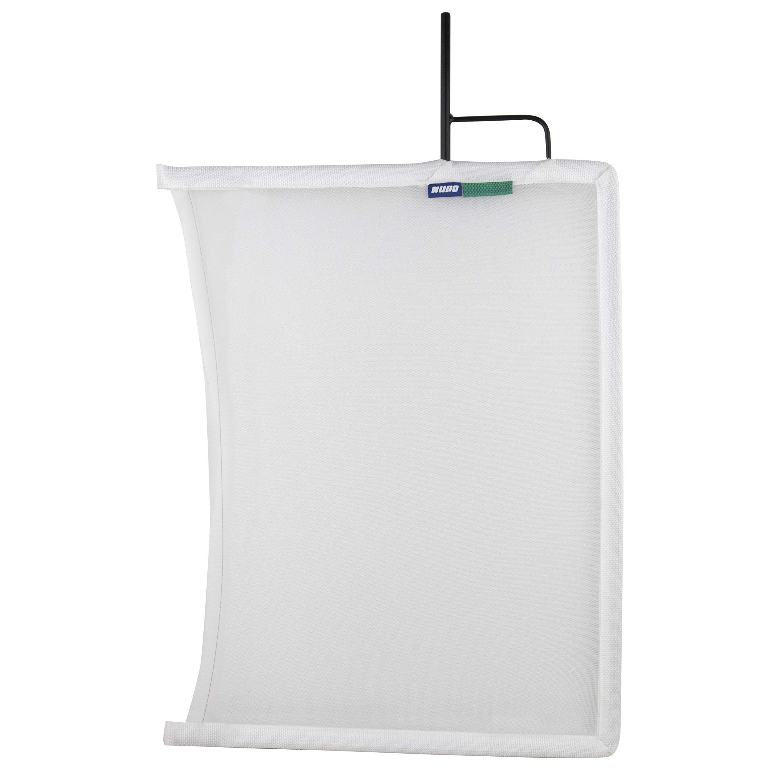 Bandiera aperta KUPO KT-2436OSWB 24″x36″ (60x90 cm), Single White Bobbin (Rete singola bianca) con telaio in acciaio inox e attacco standard da 10 mm