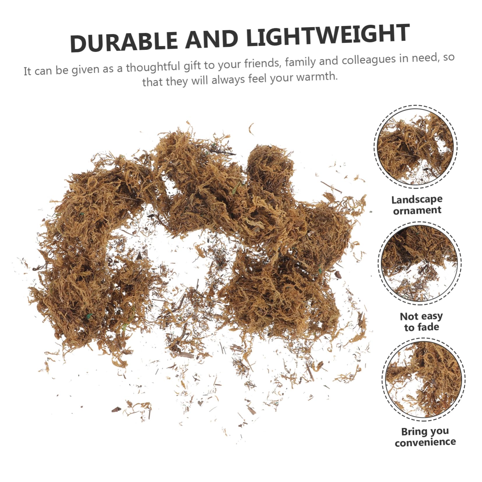 OFFSCH Artificial Fake Moss Plants Decor Plant Moss for Potted Plants Home Wall Decor Bonsai Garden Landscaping Moss Ornament Brown Moss Decor Craft Kit