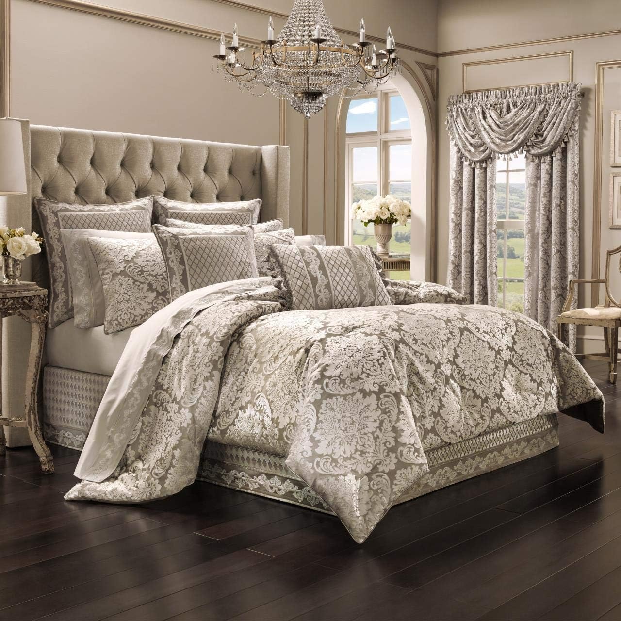 Bel Air Sand Bedding Collection by J Queen (Queen 4 Piece Comforter Set)
