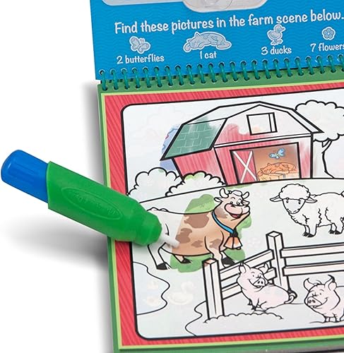 Miniatura 4 de Melissa & Doug On the Go Water Wow! - Libreta de actividades con bolígrafo de agua, con temática de animales, libro de colorear fácil de usar para