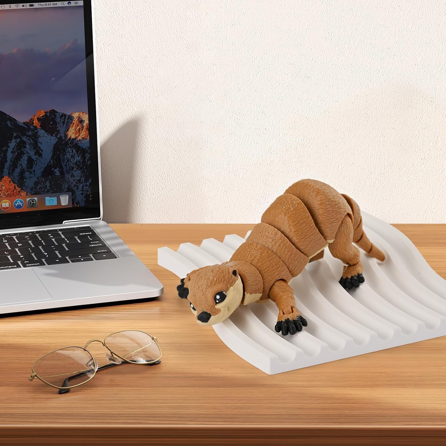 GemmiCho 3D Printed Animals, 5.7" Articulated Otter Toy, 3D Printed Toys for Stress Relief, Animals Figurines Fidget Sea Otter Toys for Boys Kids Teen 5-7 4-6 8-12
