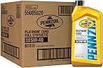 Pennzoil Platinum Euro Full Synthetic 5W-40 Motor Oil, 1 Quart (6 Pack)