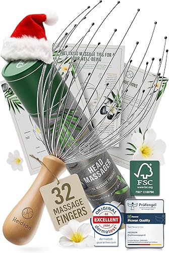 Masajeador de cabeza de alambre de alta calidad, herramienta de masaje del cuero cabelludo, rascador de pulpo de 32 dedos, rascador de pulpo,