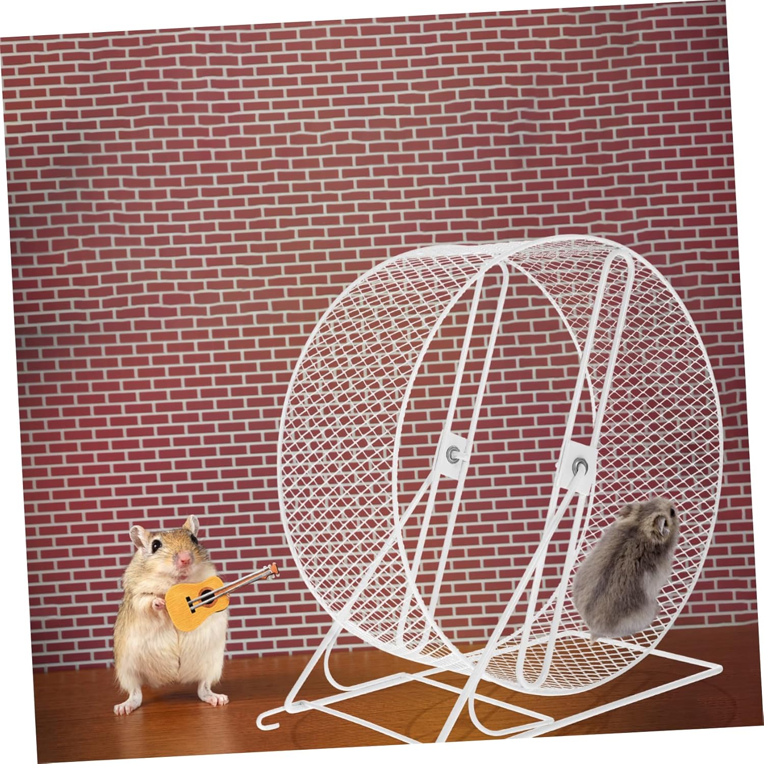 Interesting Silent Hamster Running Wheel Toy Stand for Hedgehogs Squirrels and Other Pets for Exercise and Playtime Stylish Design Iron
