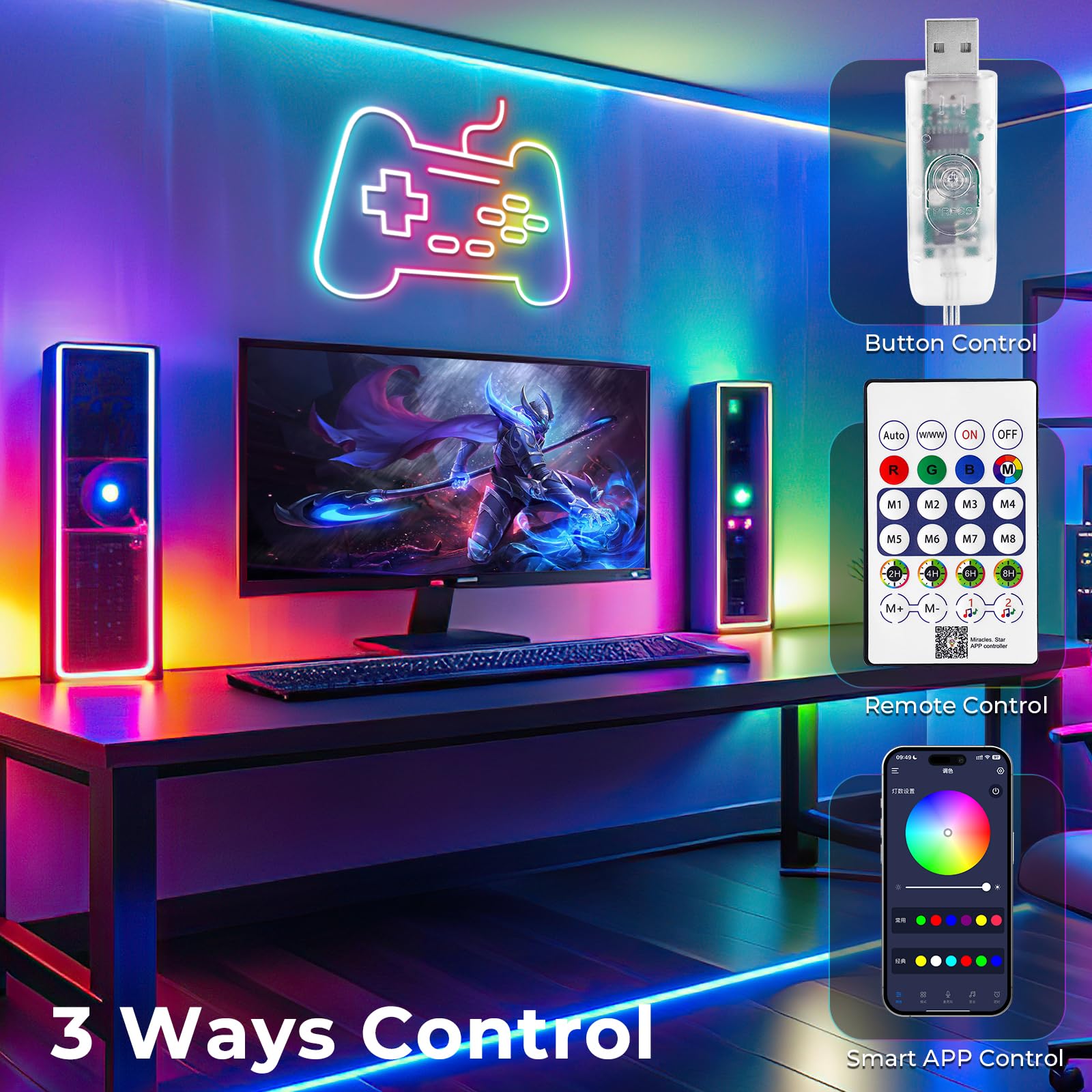 Segrass LED Neon Lights Strip 10M With Remote,APP Control,24v RGB Flexible Waterproof LED Strip Lights For Bedroom,Room,Outdoors Decor - View #13